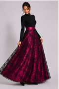 Satin Lace Skirt - long